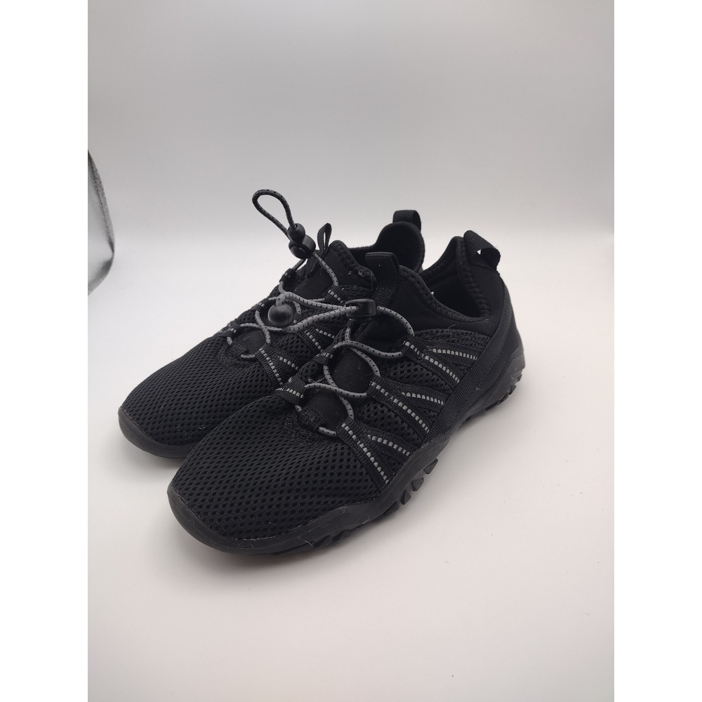 All in Motion Kids Black Mesh Water Shoes Bungee Toggle Slip On Size 2